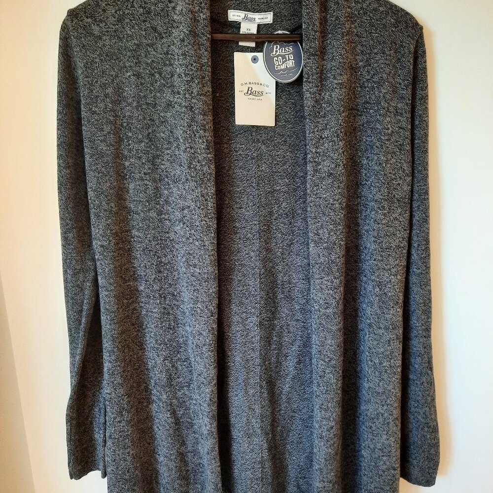 NWT G. H. Bass & Co. Grey Cardigan XS